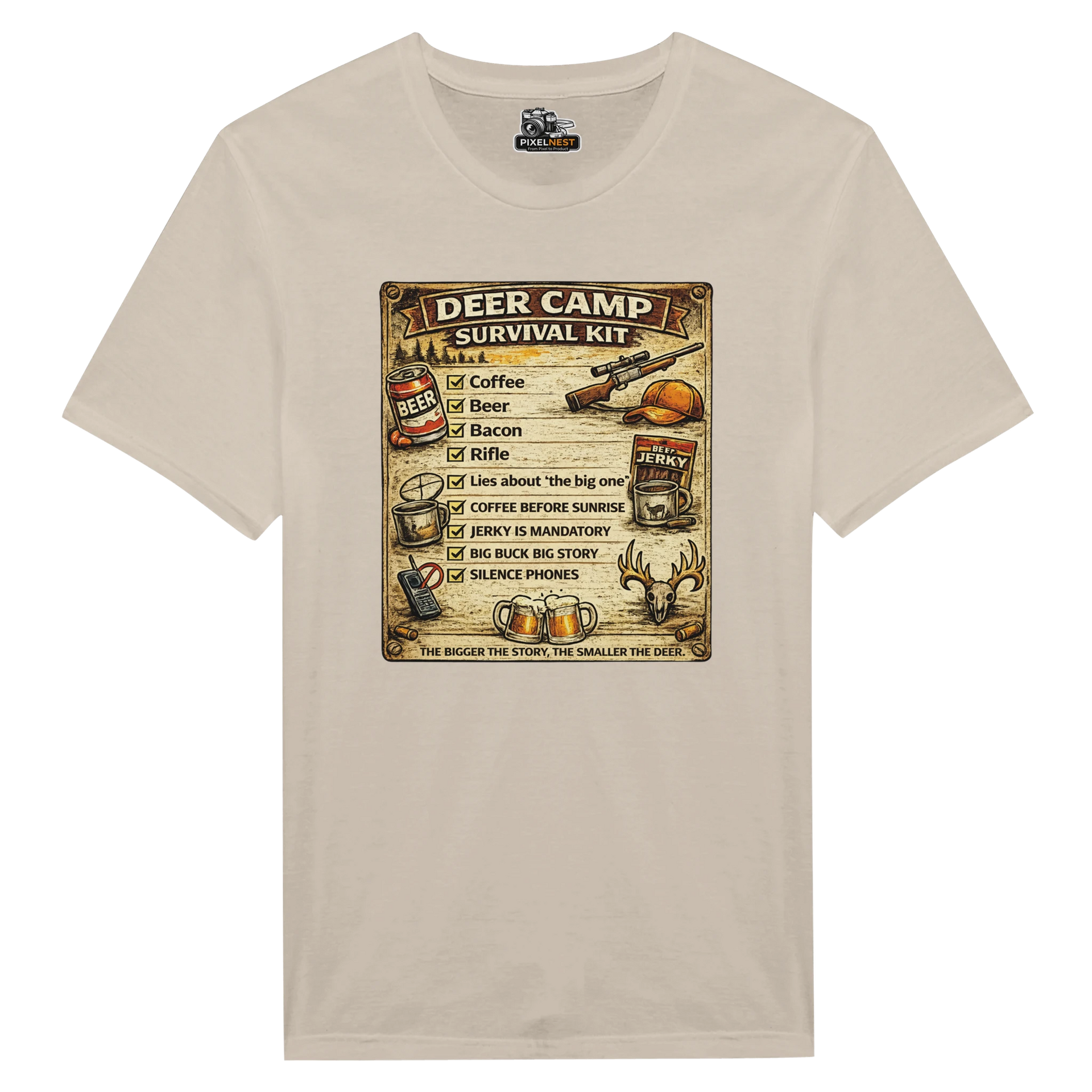 Redneck Collection Deer Camp Survival Kit T-Shirt - A Pixel Nest Desig