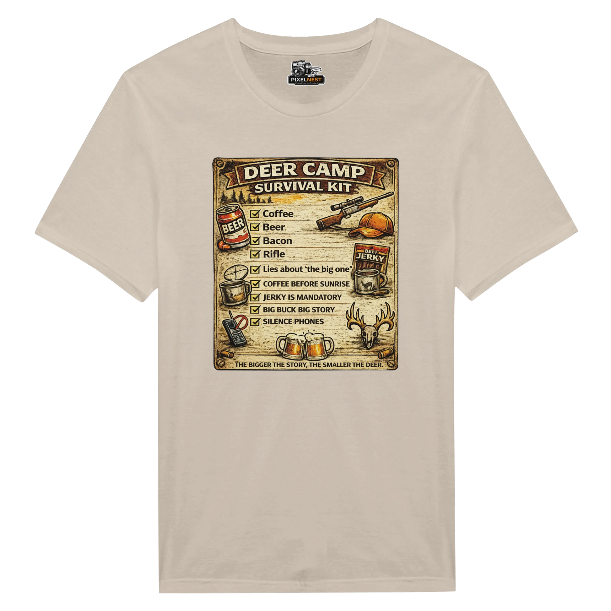 Redneck Collection Deer Camp Survival Kit T-Shirt - A Pixel Nest Desig