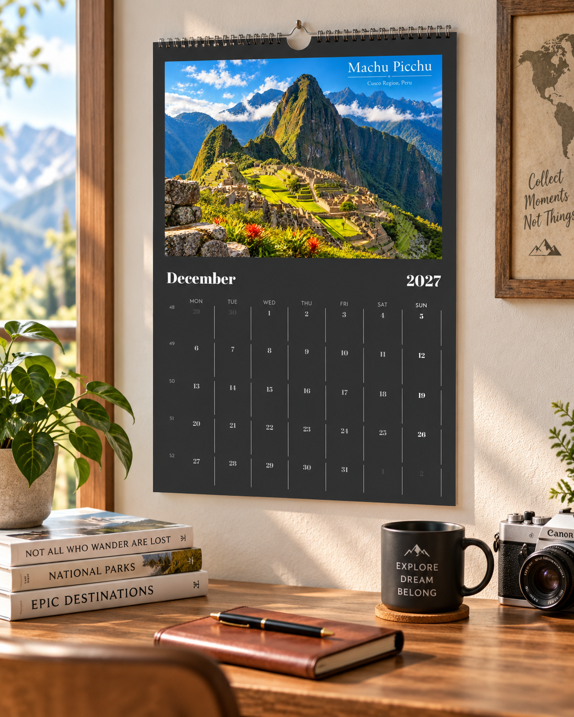 2027 Mountains Around the World Wall Calendar