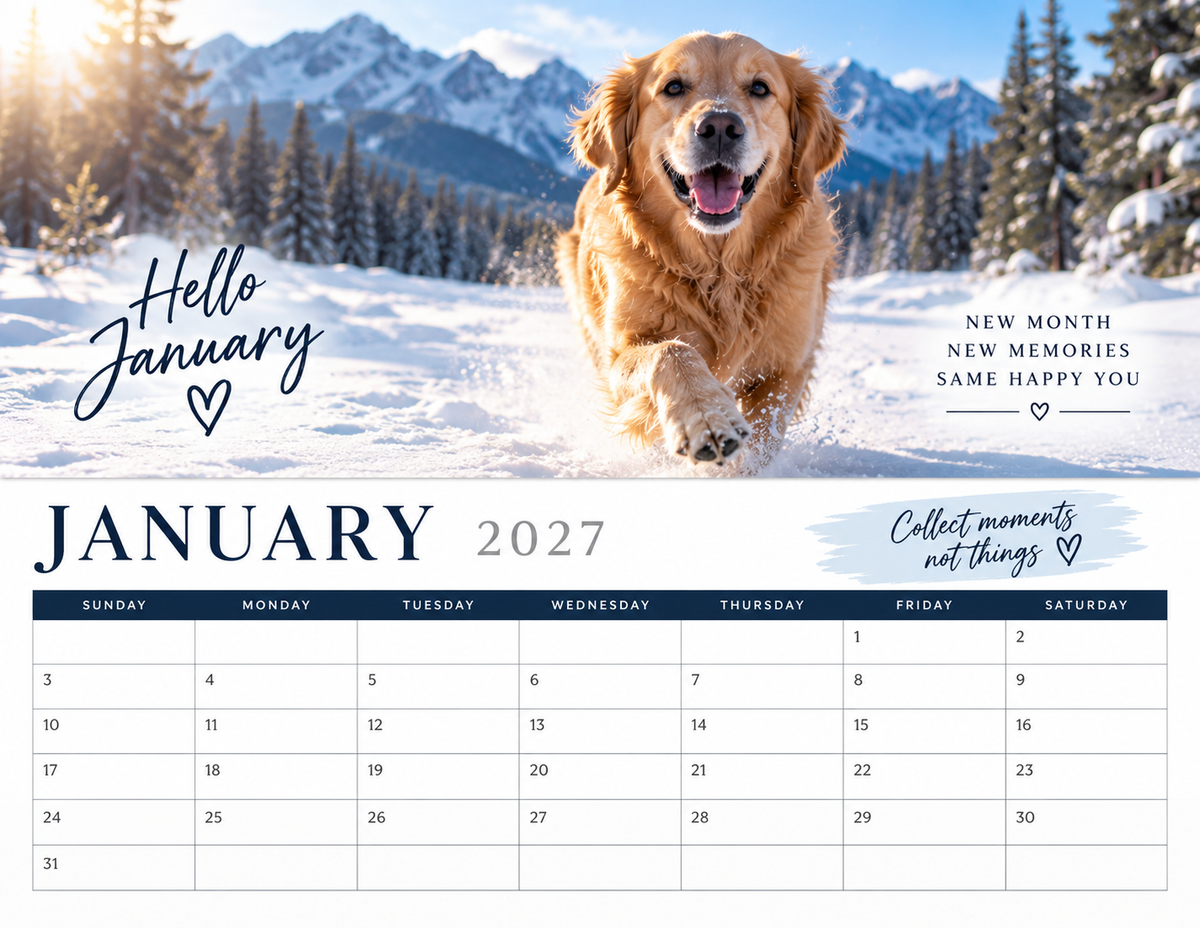 Personalized 2027 Photo Wall Calendar
